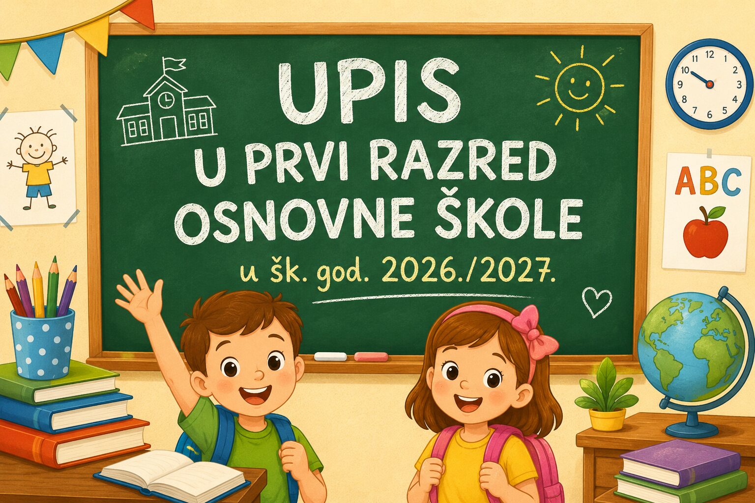 Obavijest o kreiranju upisnice za upis u prvi razred