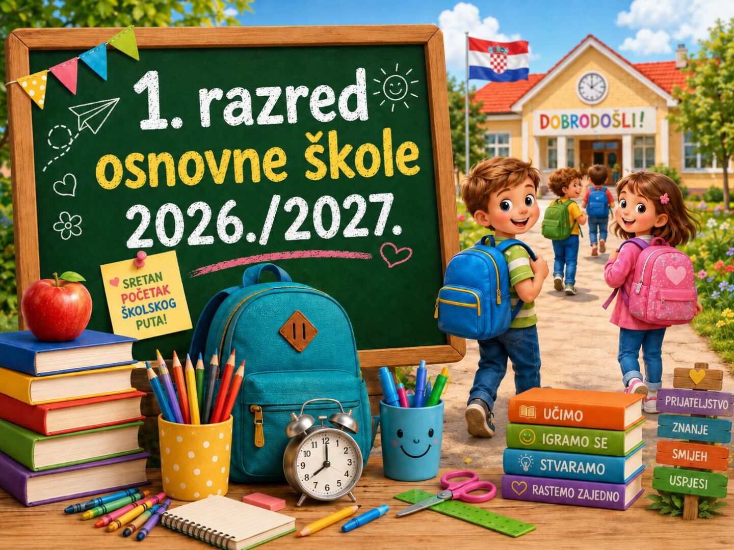 Obavijest novim prvašićima i njihovim roditeljima